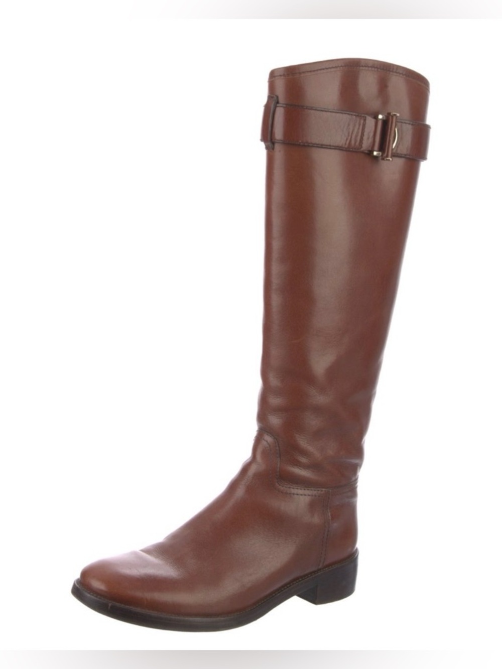 Tory Burch Tall Leather Riding Boots - Brown - Picture 2 of 6